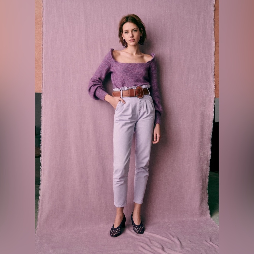 Sézane Lilac Austin Trousers size 38